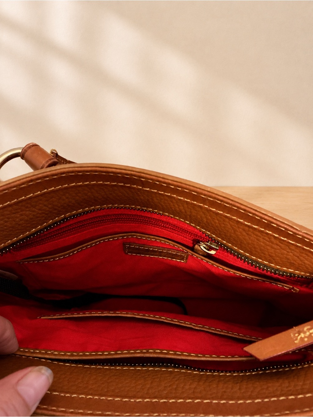 Dooney & Bourke Brown Pebbled Leather Satchel - Picture 6 of 6